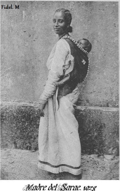 Madre del Sarae 1928 — historical photo of Eritrean mother and child